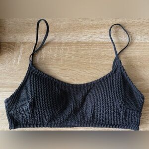 Black Textured Women's Bralette